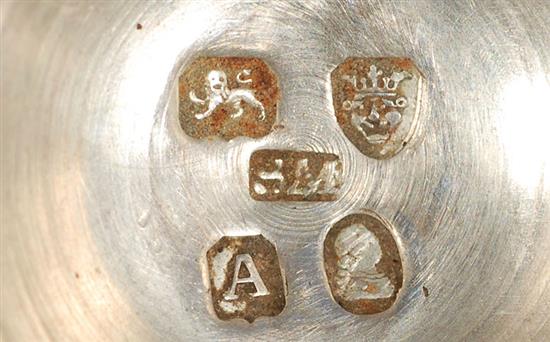 A George III silver nutmeg grater, by Samuel Meriton II, Length 50mm.